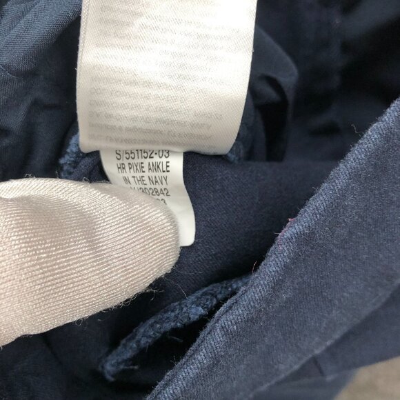 Old Navy High Rise Pixie Skinny Pants Womens Size 6 Navy Blue Stretch - Picture 10 of 10